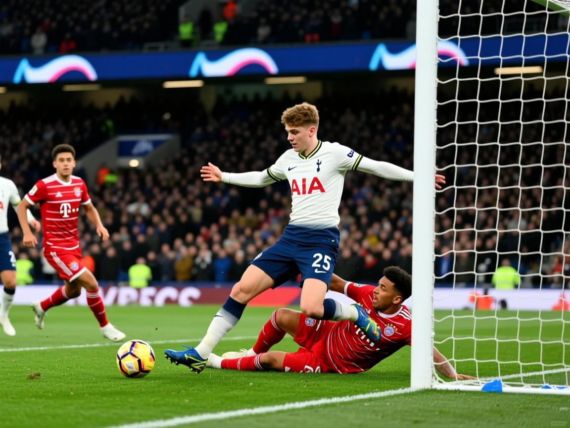 2-3，英超现世界波绝杀，热刺遭第15逆转，20岁拜仁旧将破门难救主