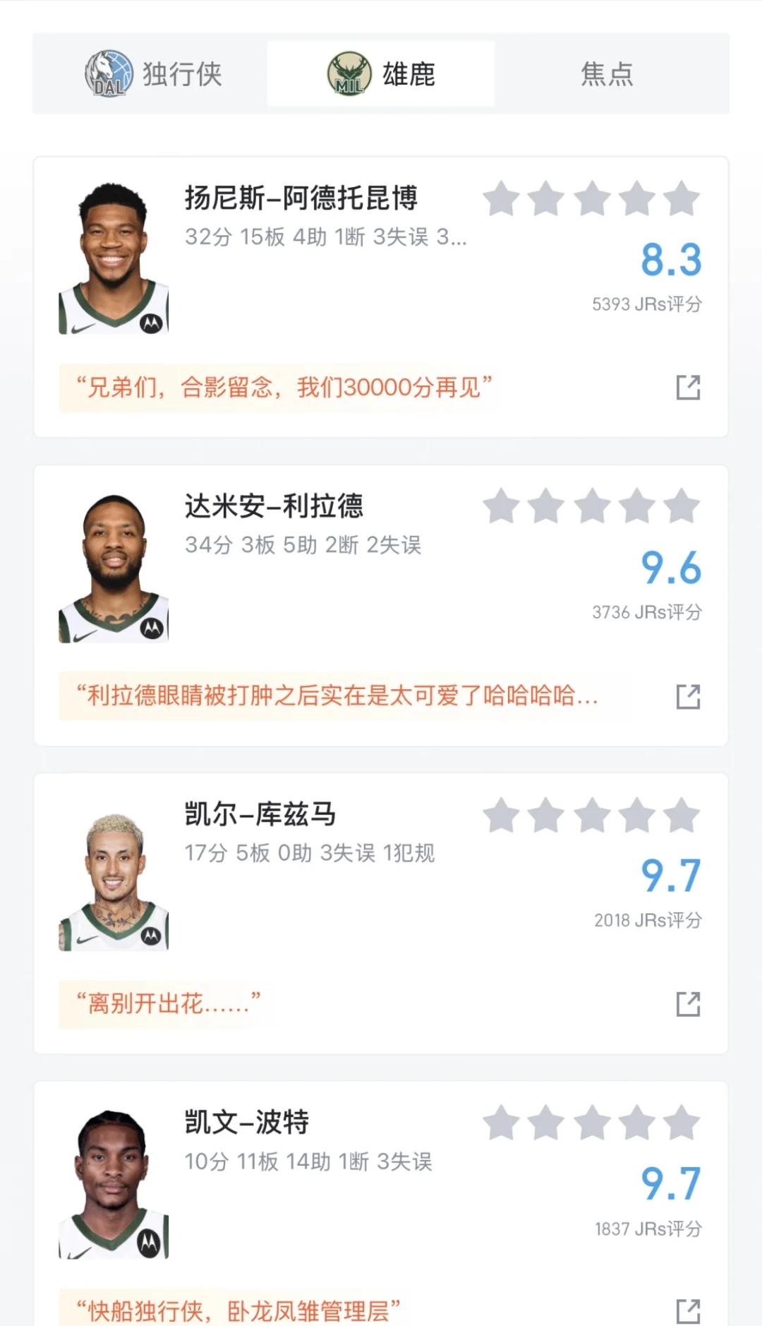雄鹿外线火力强劲，独行侠大战再掀激情